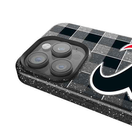 Houston Texans Plaid Black Bling Phone Case for Apple iPhone
