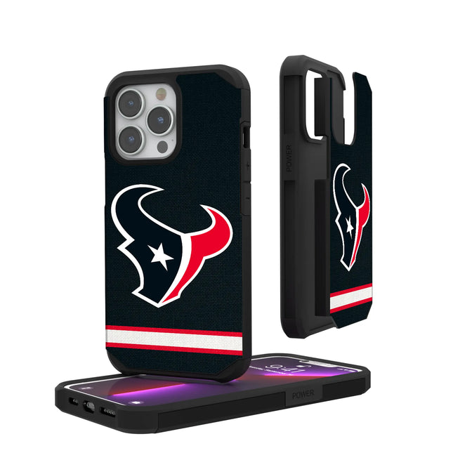 Houston Texans Stripe Rugged Phone Case for Apple iPhone