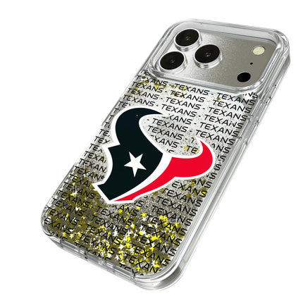 Houston Texans Text Backdrop Glitter Phone Case for Apple iPhone