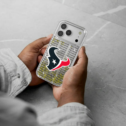 Houston Texans Text Backdrop Glitter Phone Case for Apple iPhone