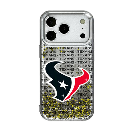 Houston Texans Text Backdrop Glitter Phone Case for Apple iPhone