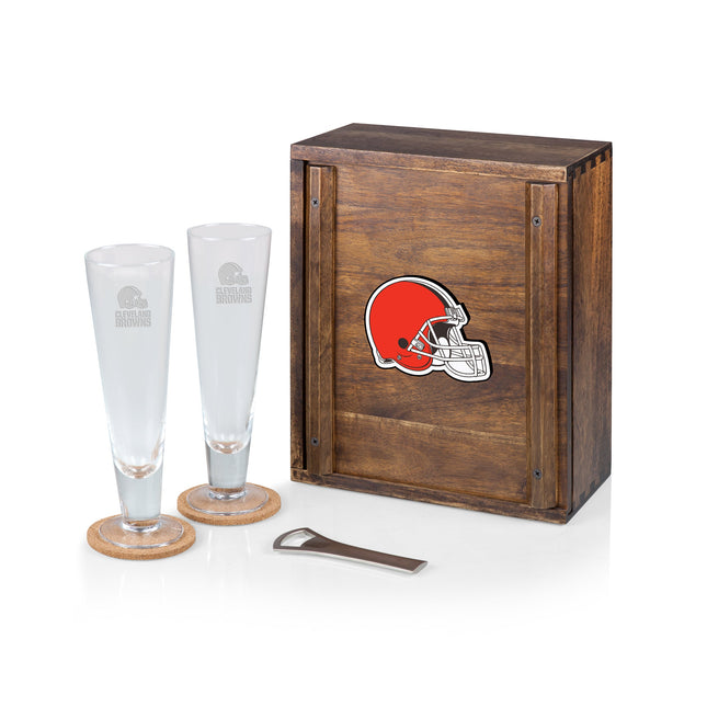 Cleveland Browns Pilsner Beer Glass Gift Set