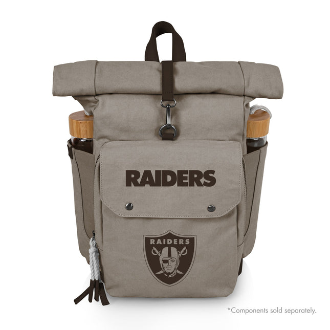 Las Vegas Raiders - Carmel Roll Top Picnic Backpack Cooler