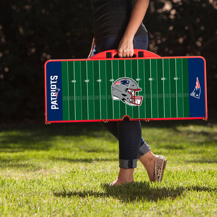 New England Patriots Football Field - Picnic Table Portable Folding Table with Seats