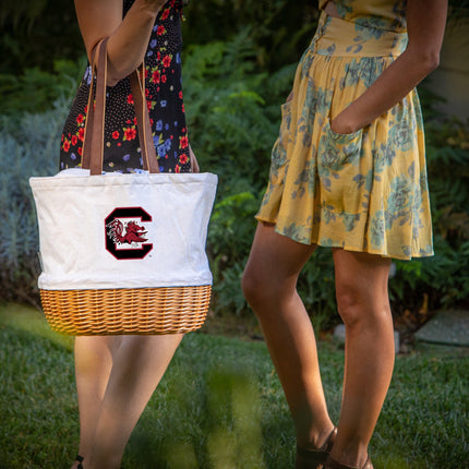 South Carolina Gamecocks - Coronado Canvas and Willow Basket Tote