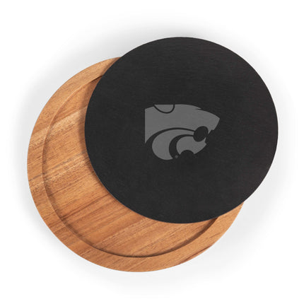 Kansas State Wildcats Acacia & Slate Serving Board with Cheese Tools
