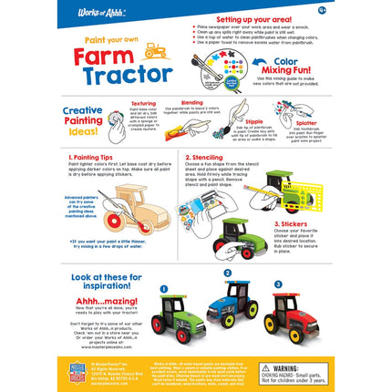 Farm Tractor Wood Craft & Paint Kit