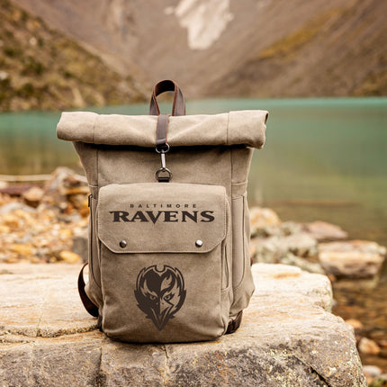 Baltimore Ravens - Carmel Roll Top Picnic Backpack Cooler
