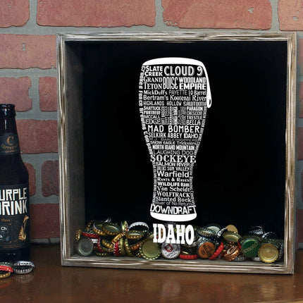 Idaho Beer Typography Shadow Box
