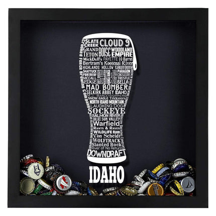 Idaho Beer Typography Shadow Box