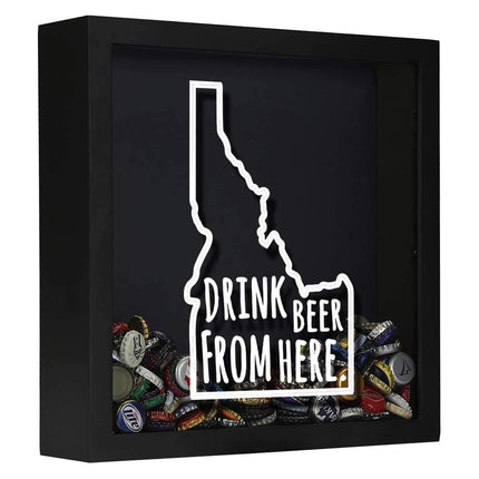 Idaho Drink Beer From Here Beer Cap Shadow Box