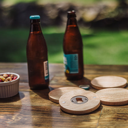 Coasters with Bottle Openers Set of 4