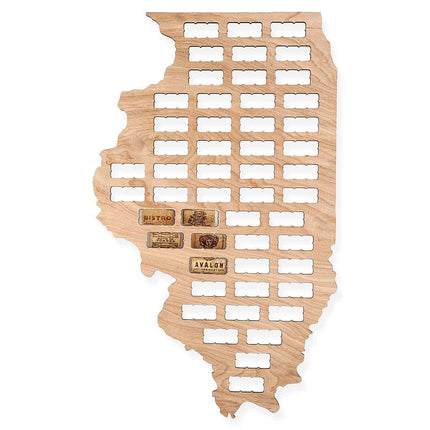 Illinois Wine Cork Map