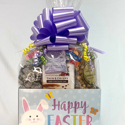 Large Happy Easter Bunny Box - Premium Snacks, Cookies & Chocolates