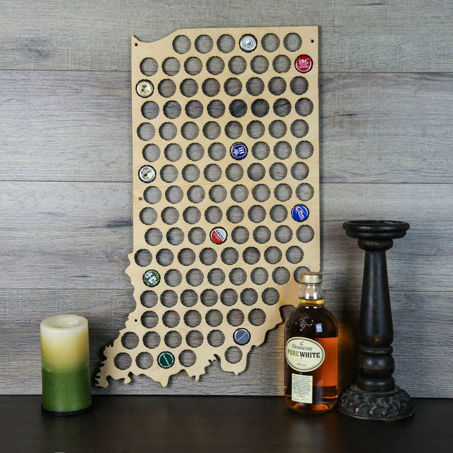 Indiana Beer Cap Map