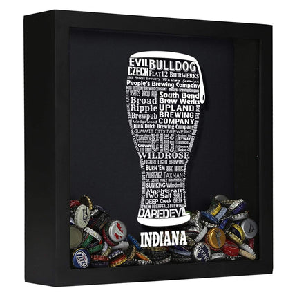 Indiana Beer Typography Shadow Box