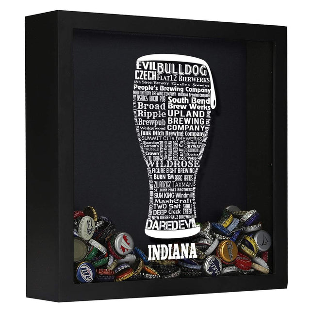 Indiana Beer Typography Shadow Box
