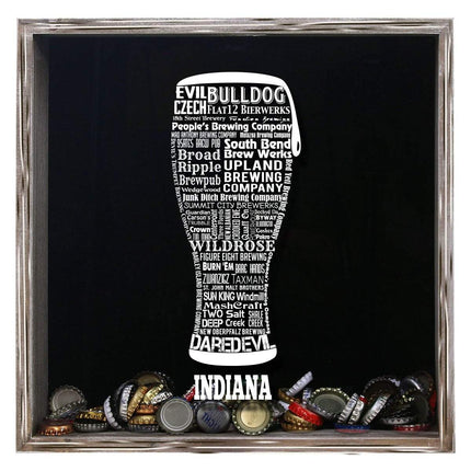 Indiana Beer Typography Shadow Box