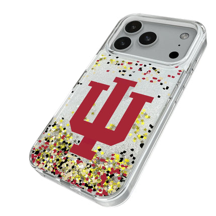 Indiana University Hoosiers Confetti Glitter Phone Case for Apple iPhone
