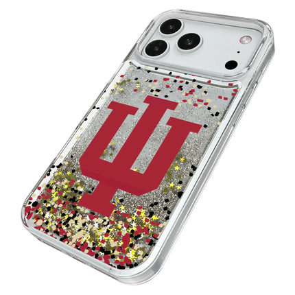 Indiana University Hoosiers Confetti Glitter Phone Case for Apple iPhone