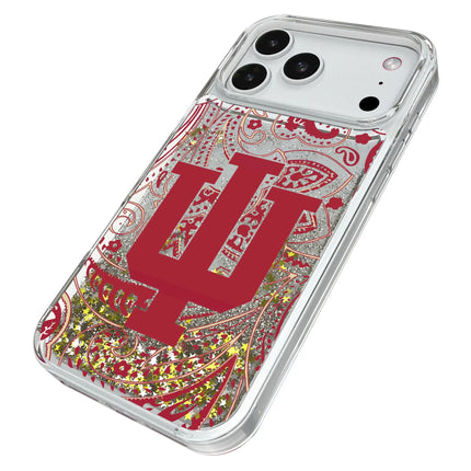 Indiana University Hoosiers Paisley Glitter Phone Case for Apple iPhone