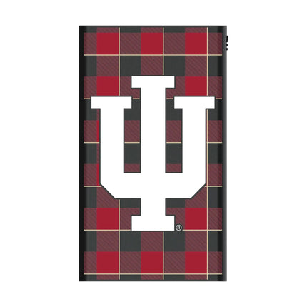 Indiana University Hoosiers Plaid 5000mAh Flat Powerbank