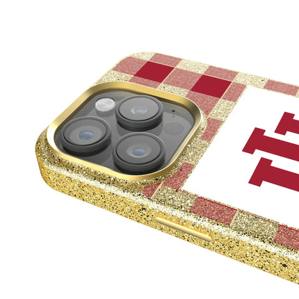 Indiana University Hoosiers Plaid Bling Phone Case for Apple iPhone