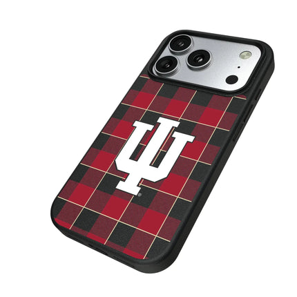 Indiana University Hoosiers Plaid MagSafe Compatible Phone Case for Apple iPhone