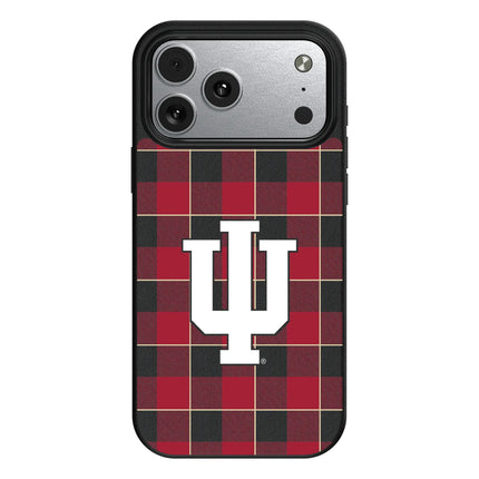 Indiana University Hoosiers Plaid MagSafe Compatible Phone Case for Apple iPhone
