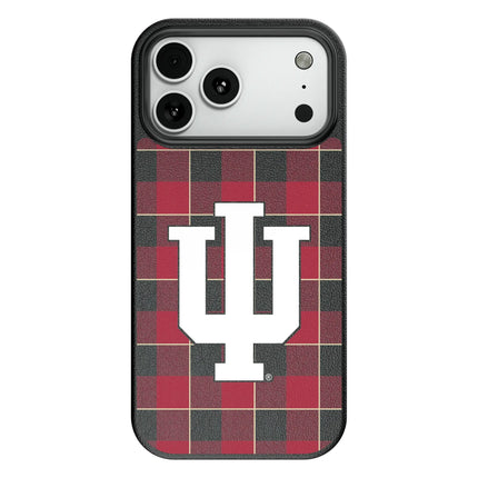 Indiana University Hoosiers Plaid MagSafe Compatible Phone Case for Apple iPhone