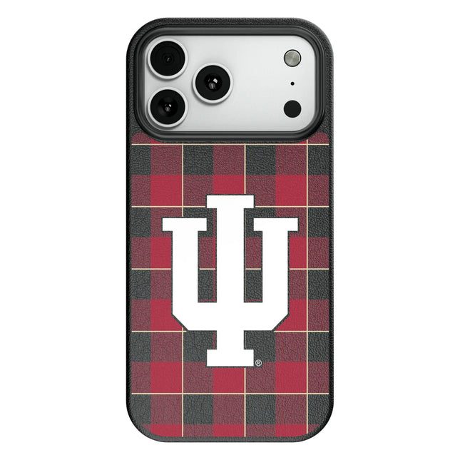 Indiana University Hoosiers Plaid MagSafe Compatible Phone Case for Apple iPhone