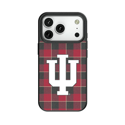 Indiana University Hoosiers Plaid MagSafe Compatible Phone Case for Apple iPhone