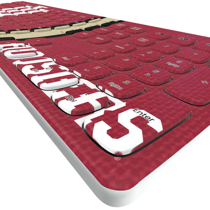 Indiana University Hoosiers Stripe Curved Wireless Keyboard