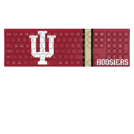 Indiana University Hoosiers Stripe Curved Wireless Keyboard