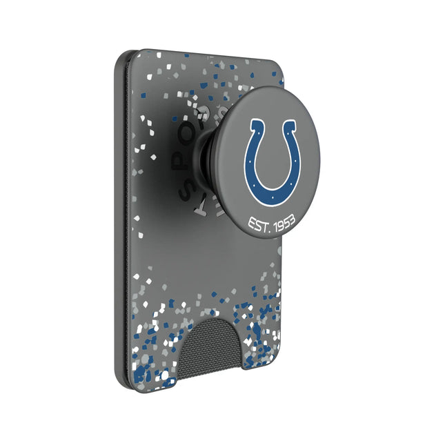Indianapolis Colts Confetti PopSockets MagSafe-Compatible PopWallet+