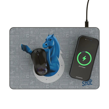 Indianapolis Colts Deco 15-Watt Wireless Charger and Mouse Pad