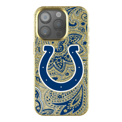 Indianapolis Colts Paisley Bling Phone Case for Apple iPhone
