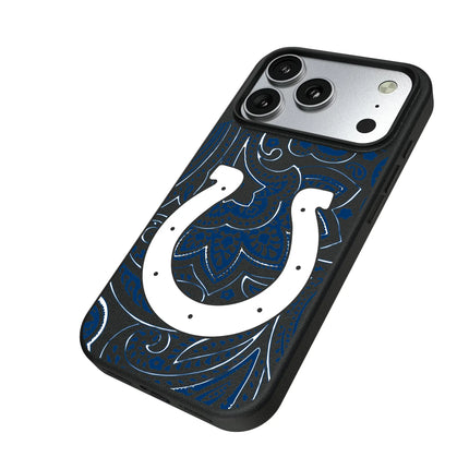 Indianapolis Colts Paisley MagSafe Compatible Phone Case for Apple iPhone