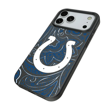 Indianapolis Colts Paisley MagSafe Compatible Phone Case for Apple iPhone
