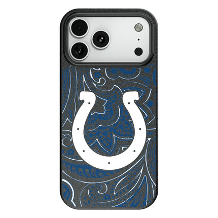 Indianapolis Colts Paisley MagSafe Compatible Phone Case for Apple iPhone