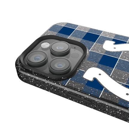 Indianapolis Colts Plaid Black Bling Phone Case for Apple iPhone