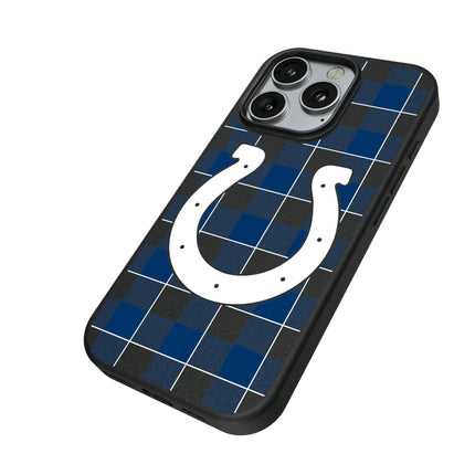 Indianapolis Colts Plaid MagSafe Compatible Phone Case for Apple iPhone
