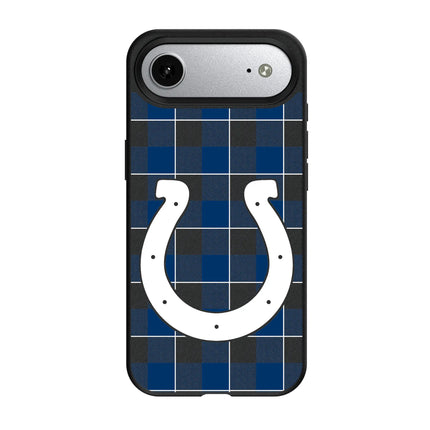 Indianapolis Colts Plaid MagSafe Compatible Phone Case for Apple iPhone