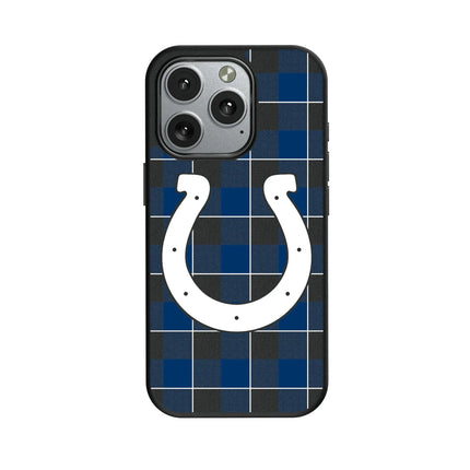 Indianapolis Colts Plaid MagSafe Compatible Phone Case for Apple iPhone