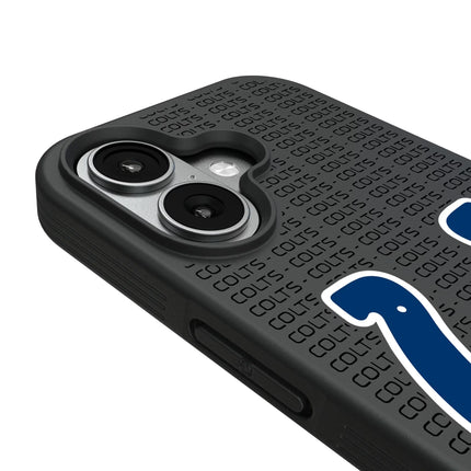 Indianapolis Colts Text Backdrop Bump Phone Case for Apple iPhone