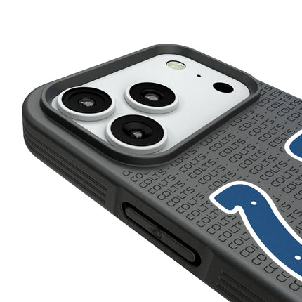 Indianapolis Colts Text Backdrop Bump Phone Case for Apple iPhone