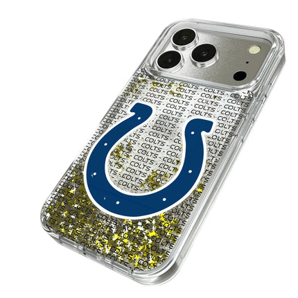 Indianapolis Colts Text Backdrop Glitter Phone Case for Apple iPhone