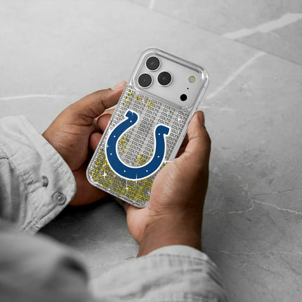 Indianapolis Colts Text Backdrop Glitter Phone Case for Apple iPhone