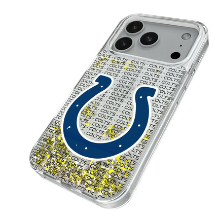 Indianapolis Colts Text Backdrop Glitter Phone Case for Apple iPhone
