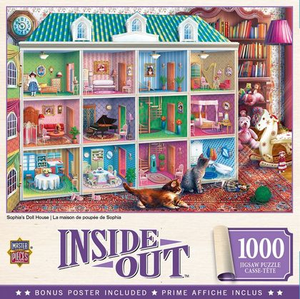 Inside Out Sophia's Dollhouse 1000 Piece Puzzle